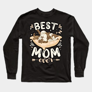 Best Mom Ever Mother Siamese Cat 2 Kittens Mother'S Day Long Sleeve T-Shirt